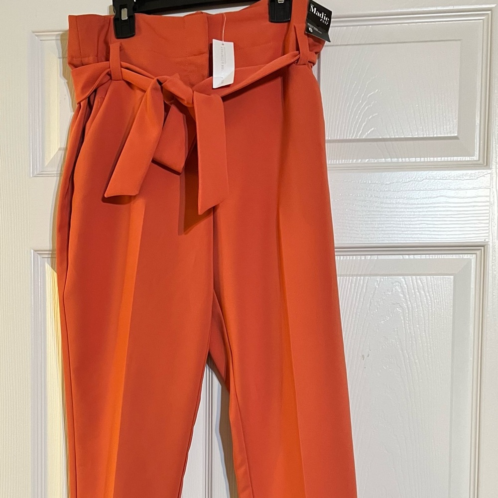 Orange New York & Company Maddie high waist ankle pants